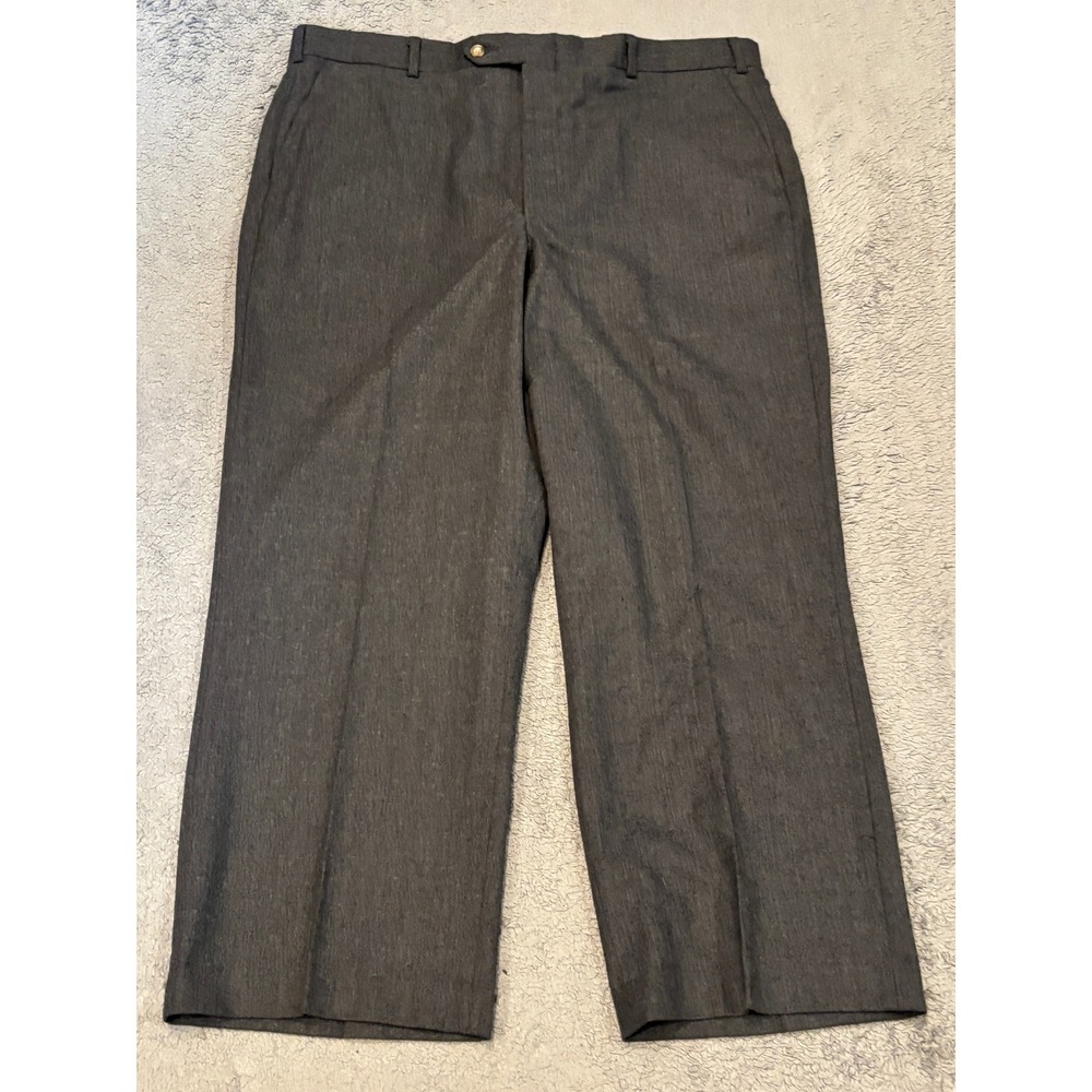Woodward Mens 40x27 Charcoal Gray 100% Worsted Wool Dress Pants Made in USA